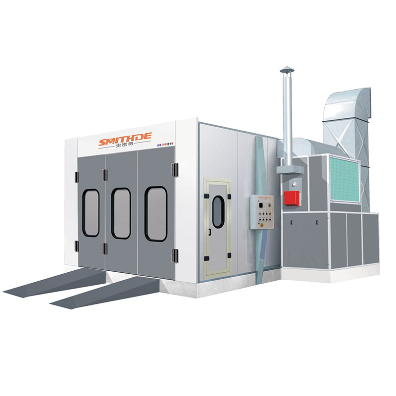 S-68 Optimized Professional Car Spray Paint Room High Efficiency Automobile Fuel Spray Booths Diesel Burner Heating LED Lighting